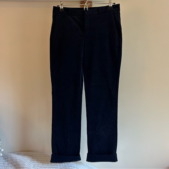 NWT Banana Republic Women’s  Logan Corduroy Pants Trouser Fit‎ Stretch Navy Sz 2 - Picture 1 of 7